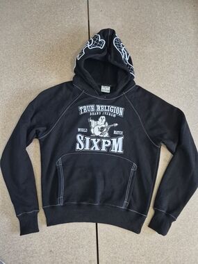 True Religion X SIXPM Black Pullover Hoodie Size Small